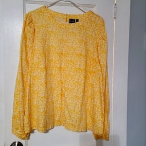 Gap long sleeve floral blouse
